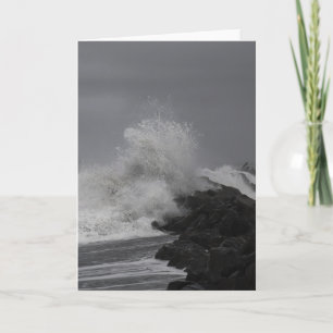 Cartão King Tide Waves em West Port, WA