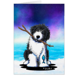 Cartão KiniArt Bearded Collie Fisheries