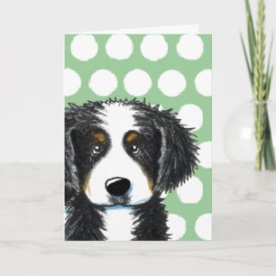 Cartão KiniArt Bernese Mountain Dog Greeting Card