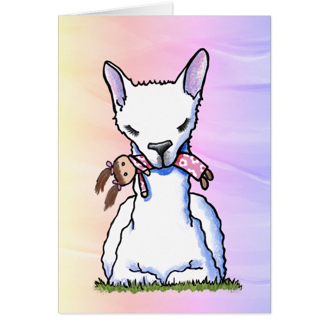 Cartão KiniArt Dolly Llama (Frente)