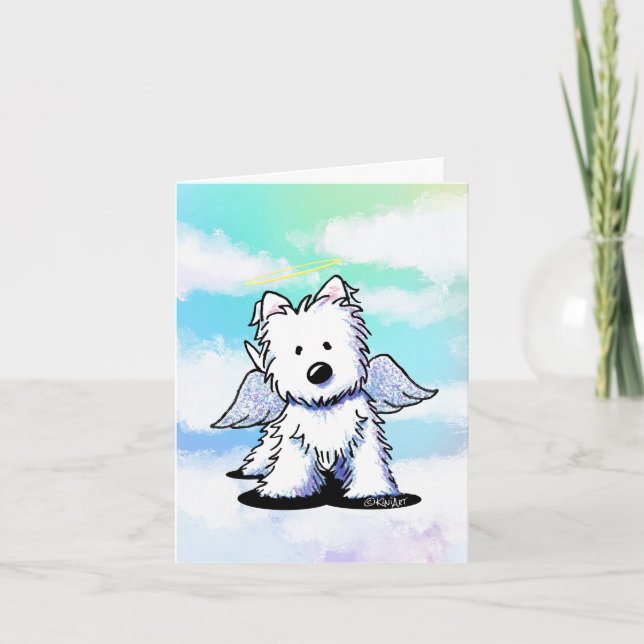Cartão KiniArt Westie Angel (Frente)
