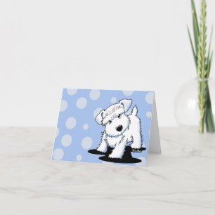 Cartão KiniArt White Schnauzer Greeting Cards