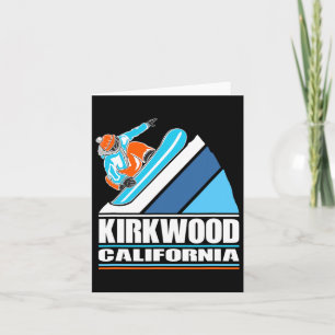 Cartão Kirkwood California - Vintage Snowboard