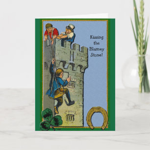 Cartão Kissing the Blarney Stone greeting card