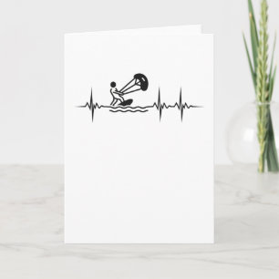 Cartão Kitesurfer Heartbeat Kitesurfing Pulse Kiting