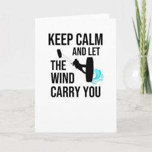 Cartão Kitesurfing Kitesurfer Kiteboarder