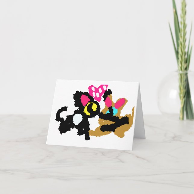 Cartão Kittens Dia dos Namorados  (Frente)