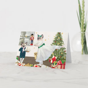 Cartão Kittens Nutcracker