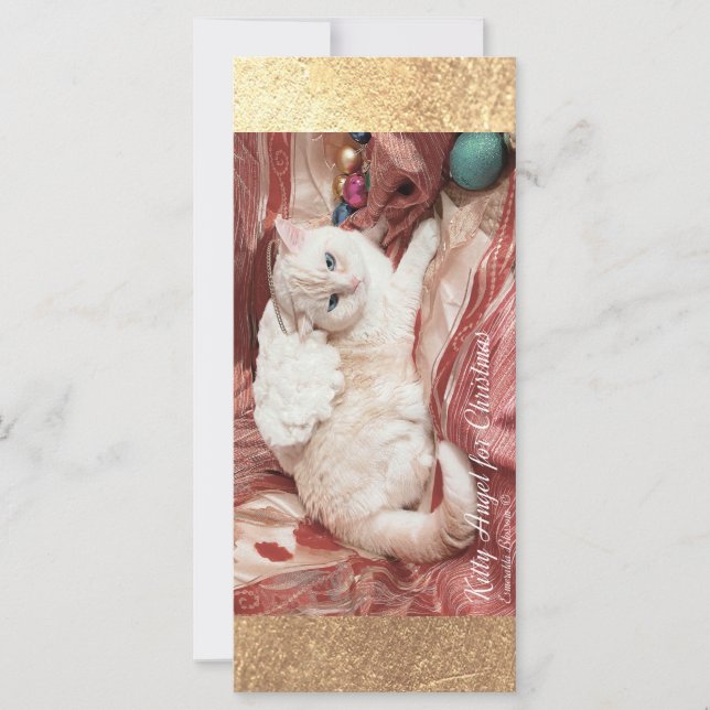 Cartão Kitty Angel para o Natal (Frente)