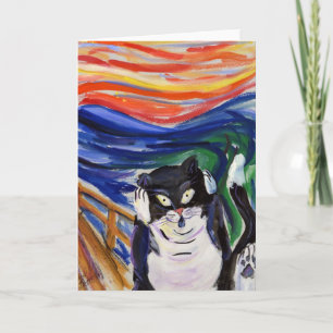 Cartão Kitty Scream Greeting Card
