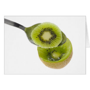 Cartão Kiwifruit de escavação da colher
