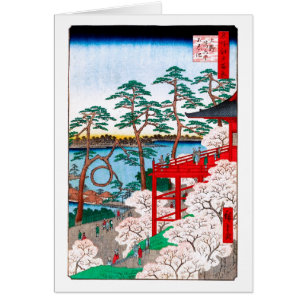 Cartão Kiyomizu Hall, Shinobazu Pond Hiroshige Belas Arte