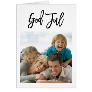 Cartão Klassisk jul fotohälsnings