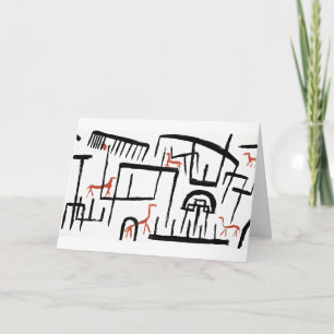 Cartão Klee - Animais em um gabinete