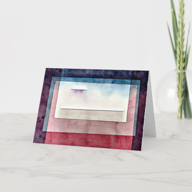 Cartão Klee - Descanso, pintura de abstrato, (Frente)