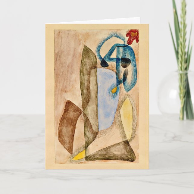 Cartão Klee - Flor em março, abstrato art (Frente)