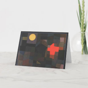 Cartão Klee - Fogo, Lua cheia,