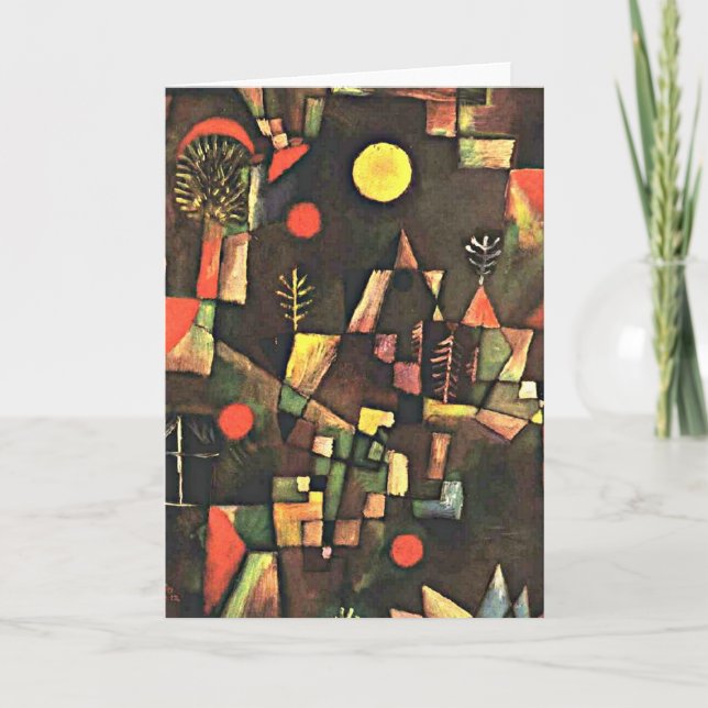 Cartão Klee - Lua cheia, pintura de Paul Klee (Frente)