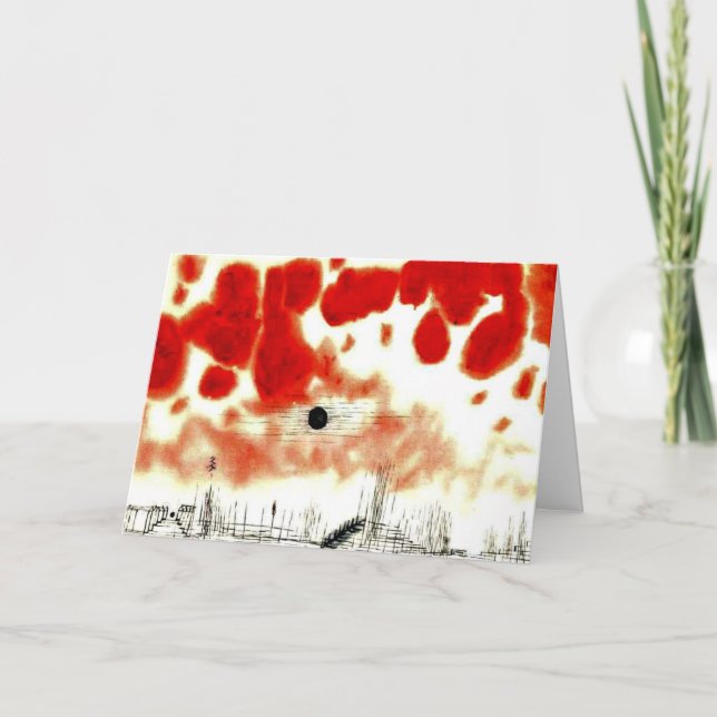 Cartão Klee - Nuvens sobre Bor, (Frente)