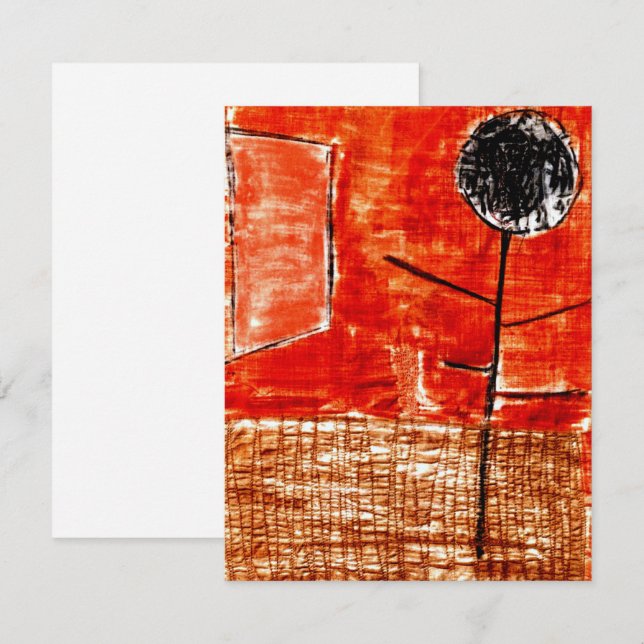 Cartão Klee - Planta no outono tardio (Frente/Verso)
