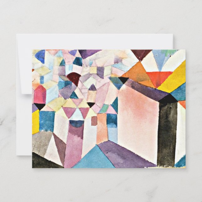 Cartão Klee - Visão de uma cidade (Frente)