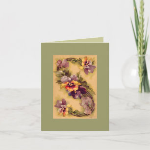 Cartão Klein Flower Alphabet S -- NOTE CARD DKGR