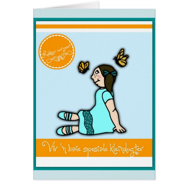 Cartão Kleindogter do spesiale do baie de n de Vir ' (Frente)