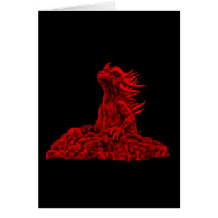 Cartão Kleine Rote Drache - Dragão