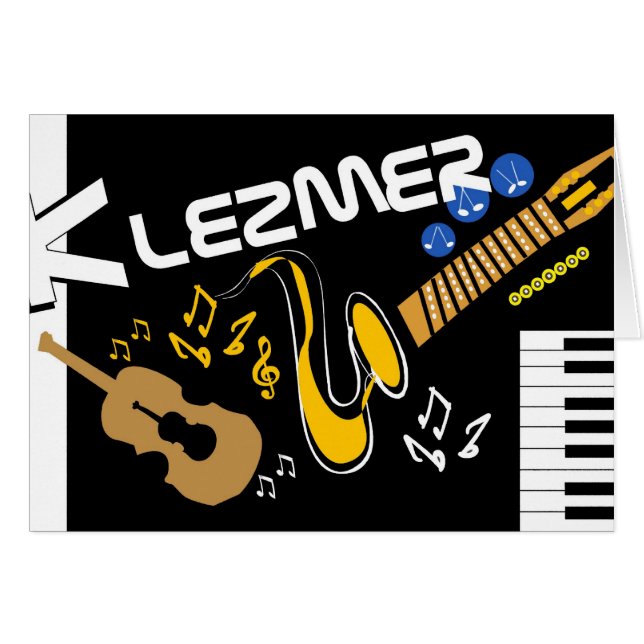 Cartão Klezmer (Frente horizontal)