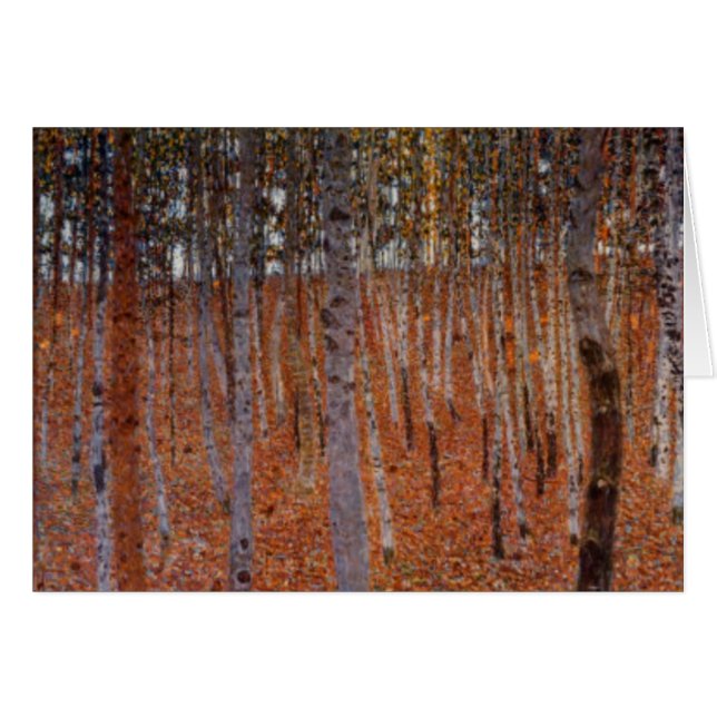 Cartão Klimt Beechwood-Forest (Frente Horizontal)
