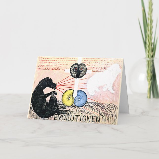 Cartão Klint - Evolution No. 5, Group VI, abstrato art (Frente)