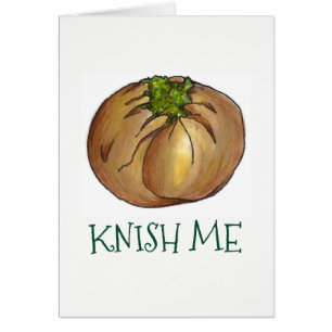 Cartão KNISH (Beijo) Me Espinafre Enche Judeu Deli Foodie
