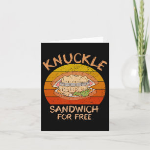 Cartão Knuckle Sandwich Boxing - Coma Meu Pé