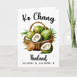 Cartão Ko Chang Coco Tailândia Ilha Tropical Gps Férias