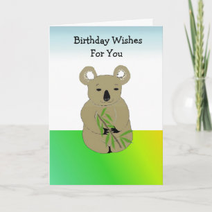 Cartão Koala Bear Birthday