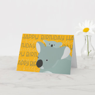 Cartão Koala Birthday