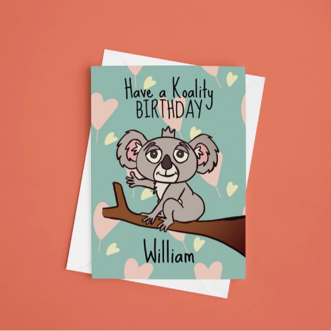 Cartão Koala Birthday (Criador carregado)