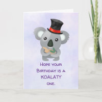 Koala bonito da chalaça do aniversário de Koalaty