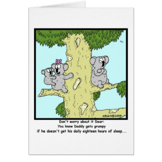 Cartão Koala mal-humorado