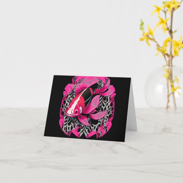 Cartão Koi (Flor Amarela)