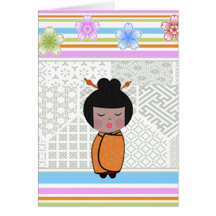 Cartão kokeshi dragonflies