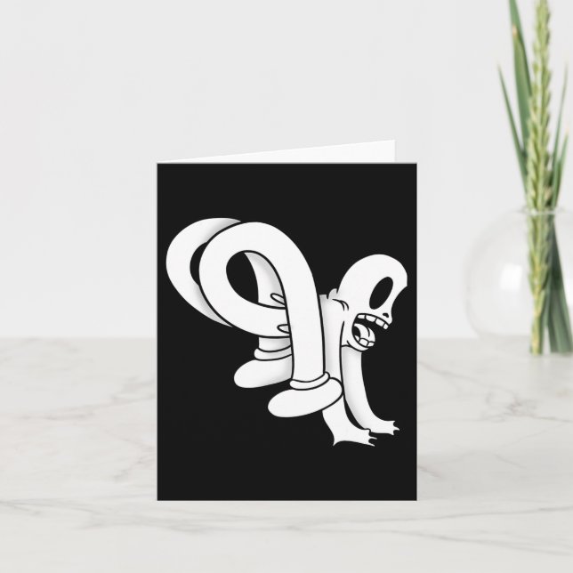 Cartão Koko O Palhaço Fantasma Twisty Blackwork (Frente)
