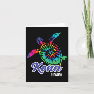 Cartão Kona Hawaii Tie Dye Salve Tartarugas do Mar Havaia