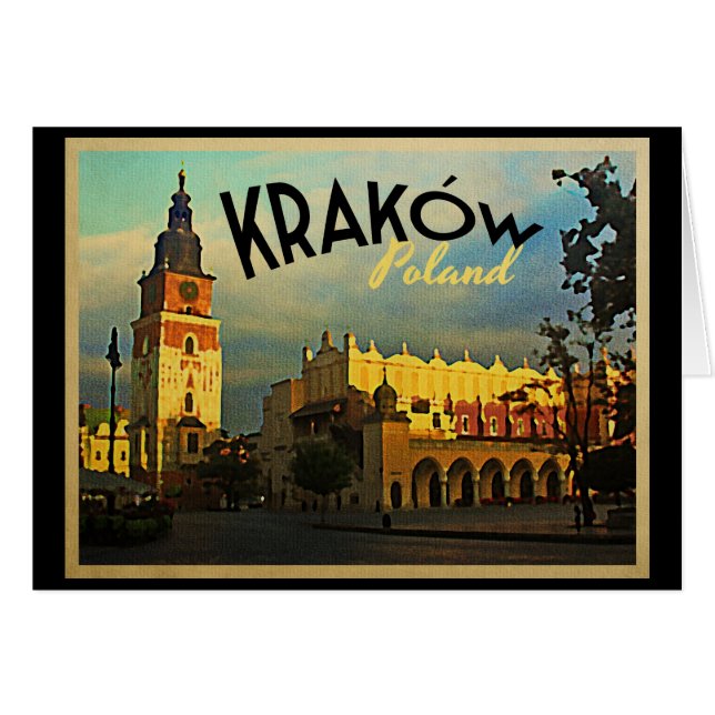 Cartão Krakow Polônia (Frente Horizontal)