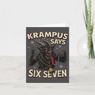 Cartão Krampus Engraçado Diz Seis Sete 6 7 Meme Natal Ho