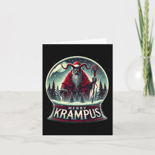Cartão Krampus Está Chegando à Cidade Horror Alegre Kramp
