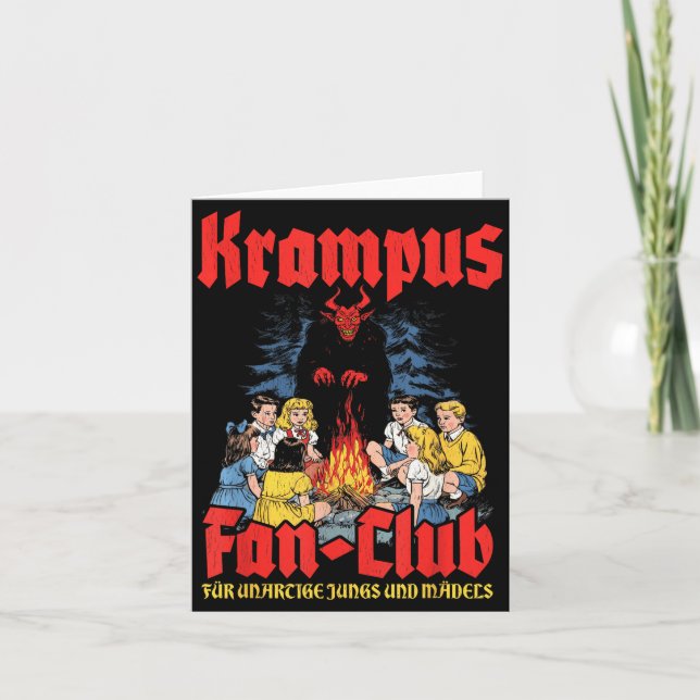 Cartão Krampus Fan-club Ugly Xmas German Christmas Demon  (Frente)