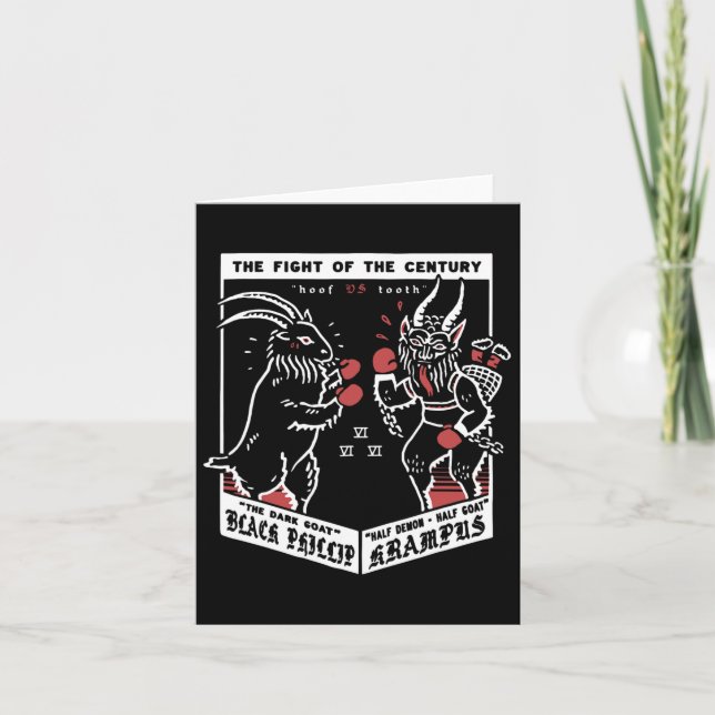 Cartão Krampusnacht Gruss Von Krampus Krampus Vs Black Ph (Frente)