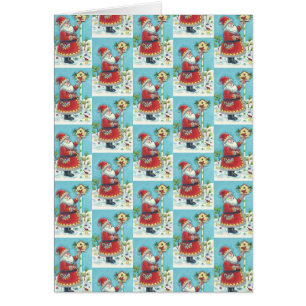 CARTÃO KRIS KRINGLE E CARDINAL CHRISTMAS GREEETING CARD B