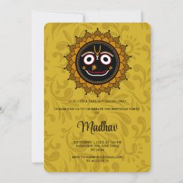 Cartão Krishna para aniversário - Arte Krishna